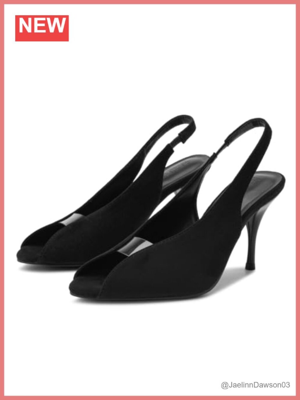 Women's Suede Stiletto Heels Slingback Peep Toe Pumps 4.13